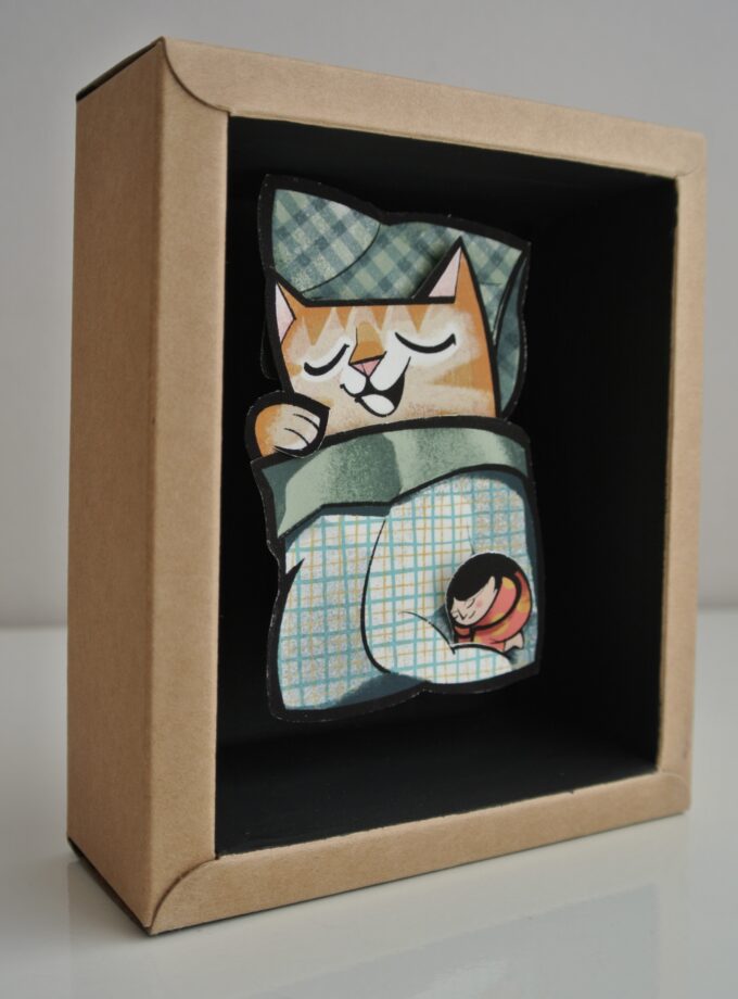DIORAMA/sleeping Cat